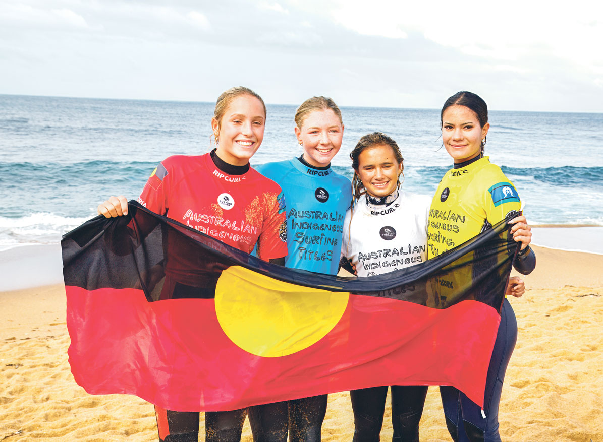 Open women’s finalists Leihani Zoric, Matilda Thearle, Malia Simon and Kauri Heuston-Connor.