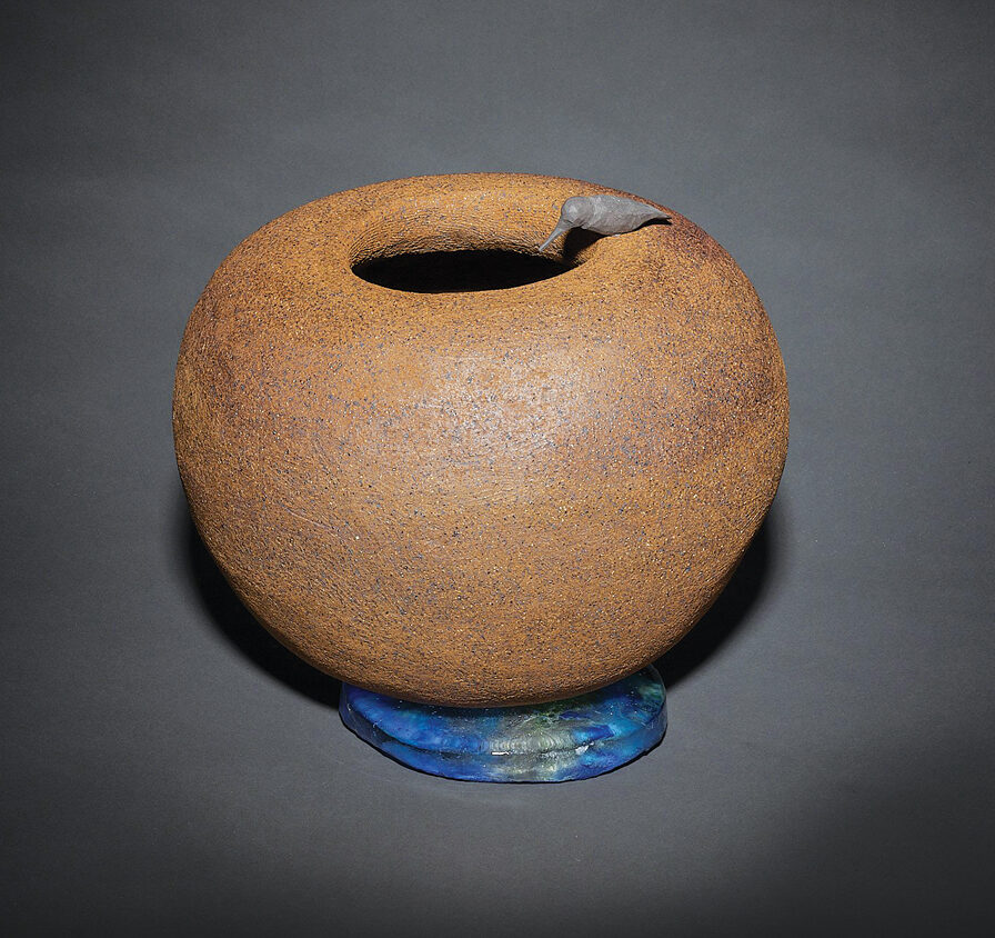 Artist Janet Fieldhouse 2025 work Enigma 3. This glass and earthenware sculpture draws on the material culture and social rituals of the Torres Strait Islands. Picture: Museum of Contemporary Art and Vivian Anderson Gallery.