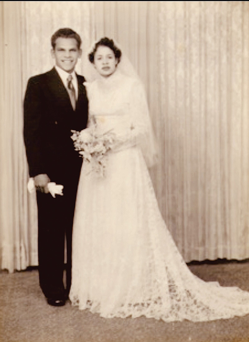 Esther and Harry Grogan on their wedding day
