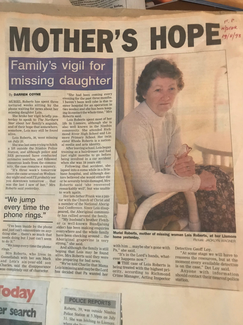 Newspaper Clipping - mothers hope.